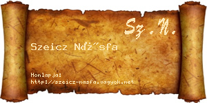 Szeicz Násfa névjegykártya